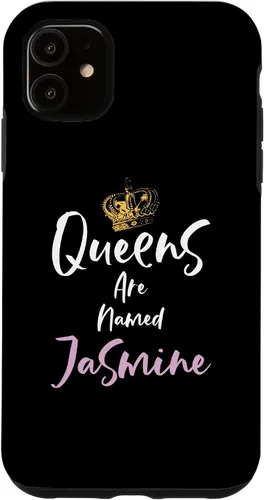 Vista 8 de Jasmine Name Queen - Carcasa para iPhone 17, color rosa y negro