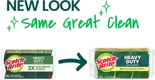 Vista 2 de Scotch-Brite - Esponja resistente para restregar, 9 esponjas de cocina diseñadas para las tareas difíciles en la cocina que duran 3 veces más*