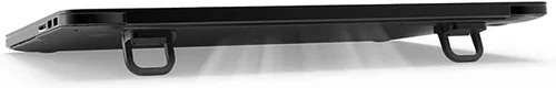 Vista 6 de Soporte invisible para portátil, soporte para teclado de computadora para escritorio, soporte mini portátil de enfriamiento elevado (negro)