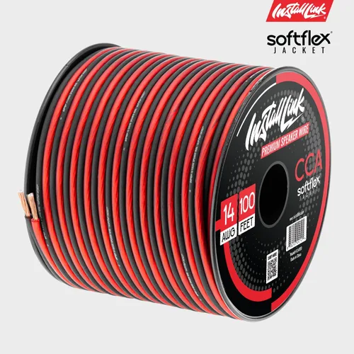 Vista 9 de Install Link Cable de altavoz de calibre 14 (cable de altavoz) para cable de audio de automóvil, hogar o RV, 100 pies, CCA
