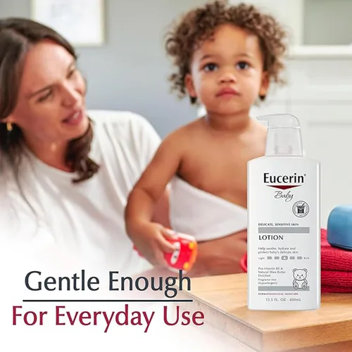 Vista 3 de Eucerin Crema de alivio de eccema, loción de cuerpo completo para piel propensa al eczema, crema hidratante para eccemas, hidratante corporal, tubo