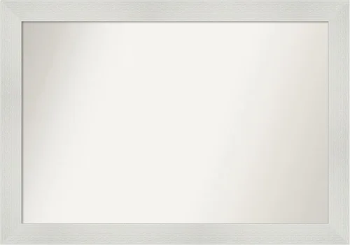 Vista 36 de Amanti Art Espejo de baño plateado para sobre el fregadero, espejo cuadrado de níquel cepillado de 30 x 30 pulgadas, marco moderno grande, se cuelga
