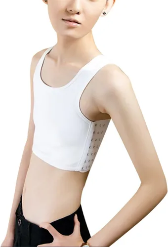 Vista 3 de Aivtalk Lesbiana Tomboy Chest Binder Tank Top Transpirable Super Flat Compresión Sport Corset