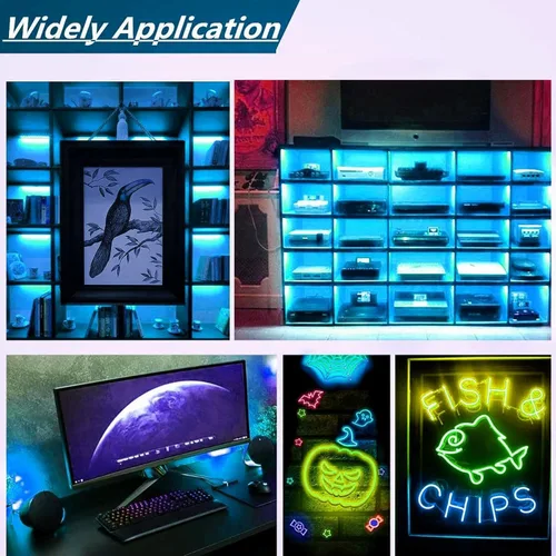 Vista 3 de Ourbest El Panel de luz de hoja 2 piezas – Máscara de papel electrouminiscente cortable para iluminación de ojos DIY Cosplay decoración de fiesta
