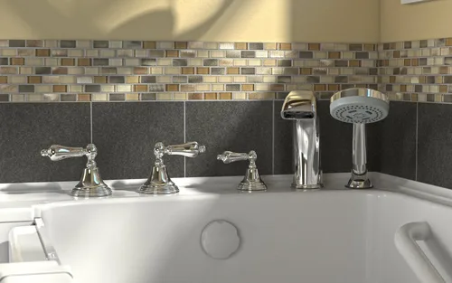 Vista 7 de American Standard 28"x48" mano derecha serie Premium Walk in Bath in Linen