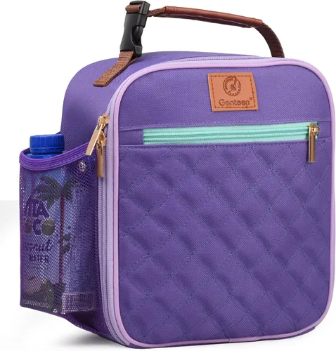 Vista 14 de Genteen Lonchera Bolsa de almuerzo reutilizable para hombres, mujeres, niños y adultos, bolsa de almuerzo aislada impermeable, lonchera enfriadora