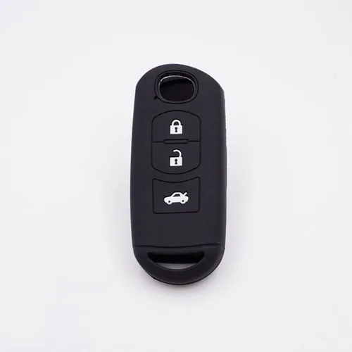Vista 2 de Funda para llave de coche para Mazda 2/3/5/6 CX-3 CX-5 CX-7 CX-9 Miata MX5 2018-2020, funda de silicona para llave remota de 2/3/4 botones