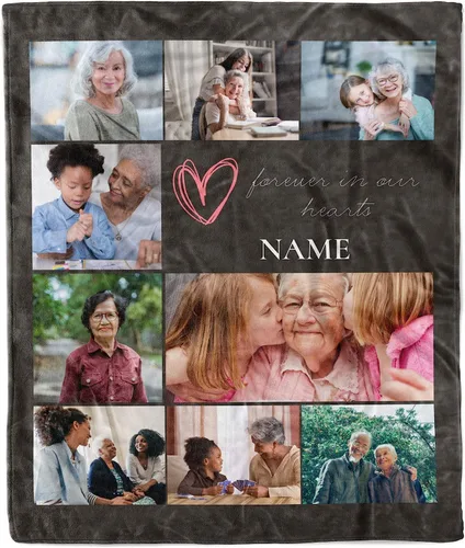 Vista 18 de Manta personalizada para la abuela a mi nieta, regalo para mamá y abuela, regalo de nietos, regalos para abuela, manta personalizada con foto