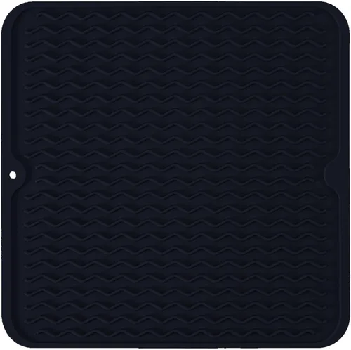 Vista 37 de Tapete de silicona para secado de platos para múltiples usos, fácil de limpiar, ecológico, tapete escurridor de platos resistente al calor