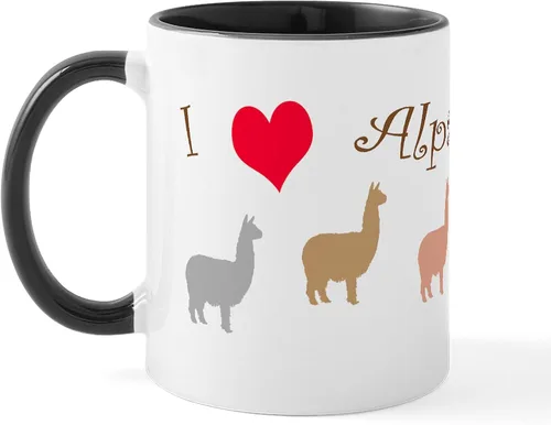Vista 12 de CafePress 100% Alpaca Mugs Taza de café de cerámica de 11 oz (11.0 fl oz)