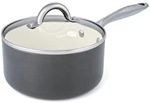 Vista 2 de GreenPan Lima 3D - Cacerola de cerámica anodizada dura de 2 cuartos de galón