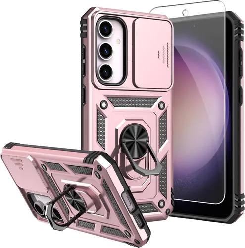 Vista 10 de Funda para Galaxy S23 FE, con protectores de pantalla y funda para cámara, [grado militar] de 16 pies. Funda a prueba de caídas con funda protectora