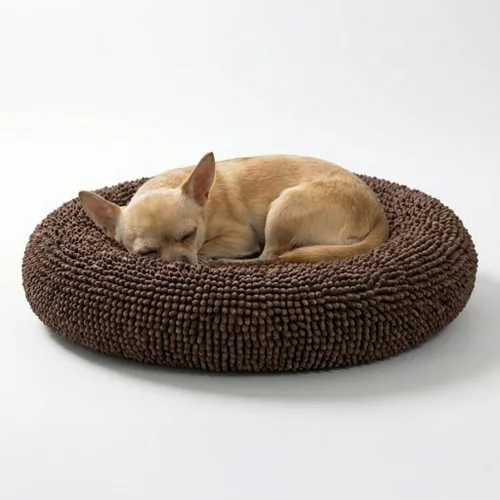 Vista 11 de Muddy Mat® Cloud K-9 cama para perros y gatos, cama suave y relajante en forma de dona, material de chenille, funda extraíble, lavable y apta
