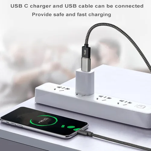Vista 4 de Adaptador USB C a USB 3.1 Gen 2, 10Gbps USB a USBC, USB-C macho a USB 3.0 A hembra USB 3.2 Tipo C OTG convertidor para MacBook Pro Laptop PC iMac