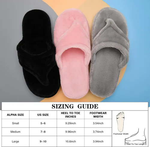 Vista 7 de Pantuflas de casa para mujer, con puntera abierta, con espuma viscoelástica, para mujer, pantuflas de casa para interiores y exteriores