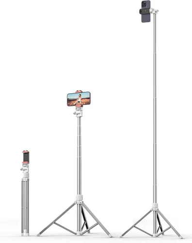 Vista 8 de Trípode para teléfono con luz y control remoto, rotación de 360° para uso en viaje
