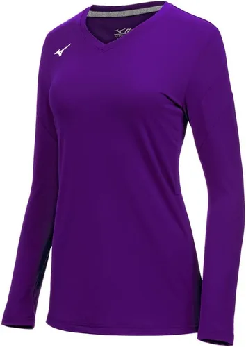 Vista 10 de Mizuno Womens Balboa 6 Long Sleeve Volleyball Jersey Negro