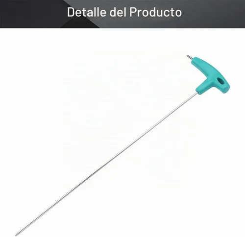 Vista 4 de Utoolmart Llave Allen con mango en T, 0.118 in, métrica, 70 #, acero con mango en T, llave hexagonal de 13.780 in de longitud total