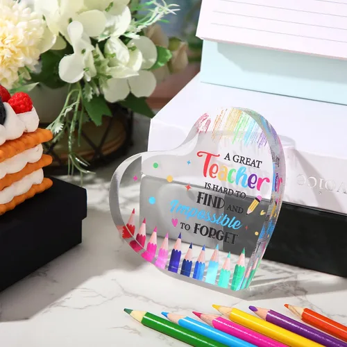 Vista 6 de Maitys Regalos de agradecimiento para profesores para mujeres, recuerdo acrílico y pisapapeles, regalos para profesores para enfermeras, graduación