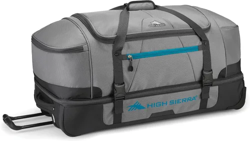 Vista 2 de High Sierra Fairlead - Bolsa de viaje portátil de poliéster de 34 pulgadas con ruedas y mango telescópico empotrado, color grisazul, Gris