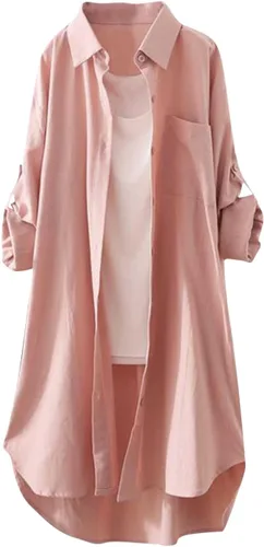 Vista 81 de Long Sleeve Shirts for Women Spring Summer Dressy Casual Button Down Plus Size Tops Office Work Blouses