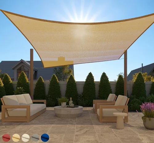 Vista 36 de GORILLA GRIP - Toldo parasol resistente, protección UV, resistente a la decoloración, desgarros y óxido, rectangular, con bordes curvos que bloquean