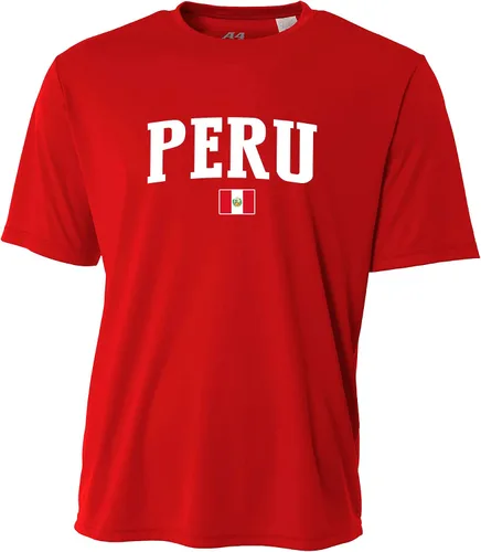 Vista 2 de Perú Fútbol Jersey Bandera Logo Hombres Equipo Nacional Futbol Copa Mundial Olímpicos Personalizado Deportes Nombre Número
