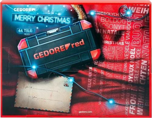 Vista 2 de GEDORE 3304901 R33003044 - Calendario de Adviento 2023, 44 piezas, calendario de Adviento para hombres, hombres, regalo, herramienta de calendario