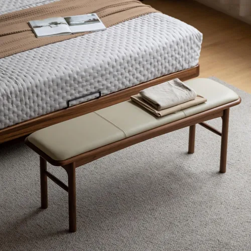 Vista 20 de Banco de comedor 100% madera maciza de 47.2'', banco largo de madera de roble para mesa de comedor, pie de cama, entrada, pasillo, respaldo de sofá