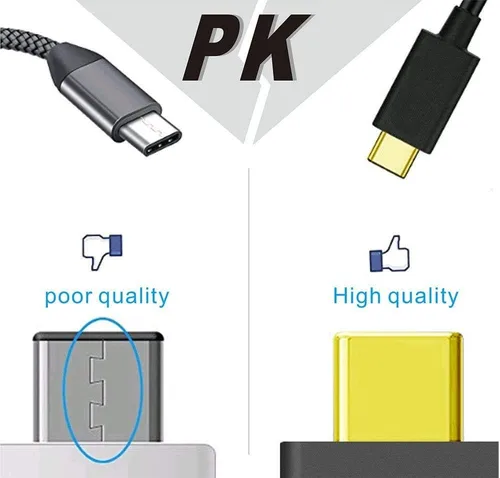 Vista 5 de QiCheng&LYS Cable de extensión USB C tipo C macho a hembra Thunderbolt 3 Cable de extensión USB 3.1 (10 Gbps) de carga/sincronización/video/audio 4K