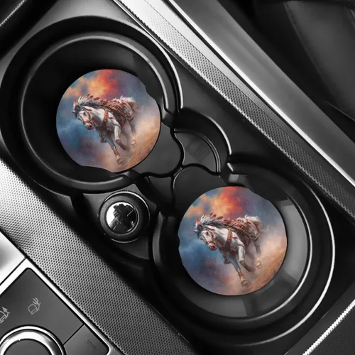 Vista 39 de AFPANQZ 250 Years Print Car Coasters for Cup Holders Absorbent Car Accessories 2.8" Car Cup Holder for Women 2 Pack