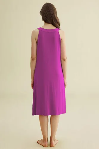 Vista 3 de Latuza Camisón sin mangas de viscosa con bolsillos para mujer