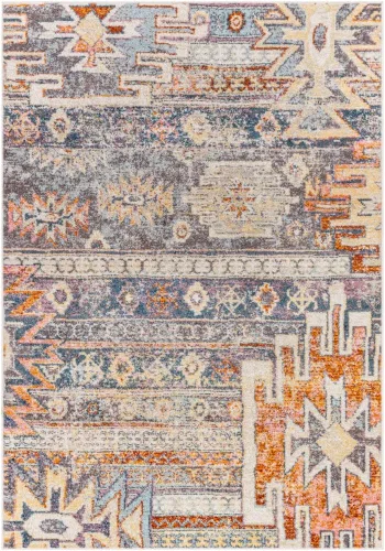 Vista 4 de Livabliss Ashens - Alfombra rústica, 5.3 x 7.3 pies, color mezclilla Azul (Denim)