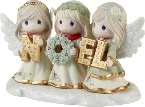 Vista 3 de Precious Moments 231035 Joyeux Noel - Figura de porcelana de bisque de edición limitada