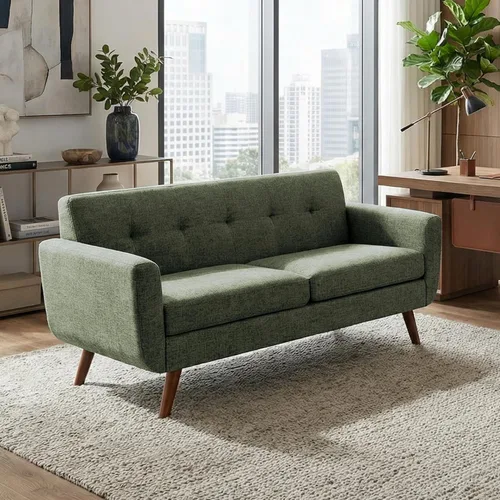 Vista 28 de Tbfit Sofá en Forma de L, Sofás Seccionales Modernos de Mediados de Siglo de 80" de Ancho, Sofás de 3 Plazas con Chaise Lounge Amplio, Sofá Beige