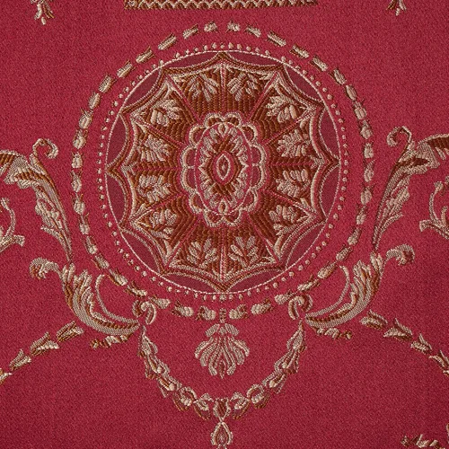 Vista 5 de Violet Linen Prestige - Mantel de diseño de damasco, 60 x 140 pulgadas, color burdeos. Borgoña