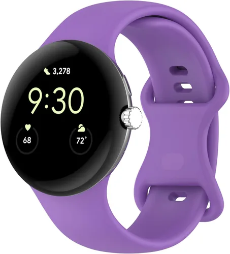 Vista 10 de Compatible con correas de reloj Google Pixel, silicona suave, correa deportiva ajustable para Google Pixel Watch 3 de 1.614 pulgadas/Pixel Watch