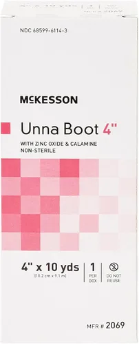 Vista 2 de McKesson Unna Botas con óxido de zinc y calamina, no estéril, 4 in x 10 yardas, 1 rollo
