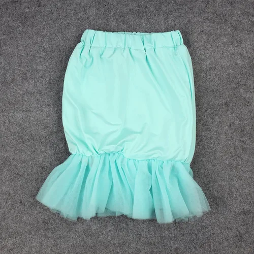 Vista 5 de HOOLCHEAN Falda de sirena con lentejuelas y cola de pez para niñas pequeñas
