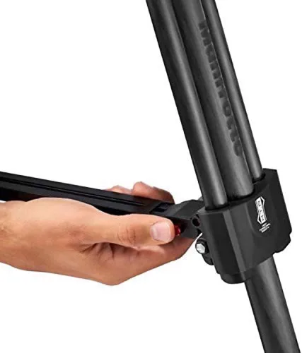 Vista 3 de Manfrotto Fibra de carbono 645 Trípode de cámara de vídeo profesional, patas gemelas rápidas, soporte de cámara para cámaras digitales, cámaras sin
