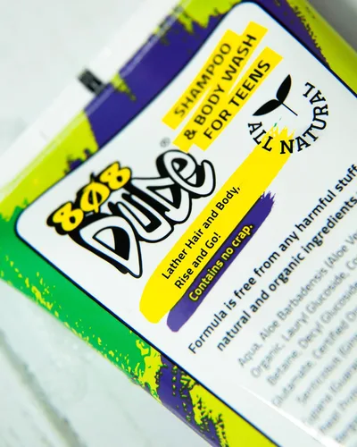Vista 4 de 808 Dude Champú y gel de baño para adolescentes, niños y hombres Ingredientes puros naturales y orgánicos Elimina el olor corporal y los brotes