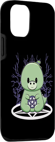 Vista 3 de iPhone 15 Dinosaur Tyrannosaurus With Pentagram Halloween Case