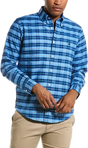 Vista 30 de Brooks Brothers Camisa Deportiva de Manga Larga sin Planchar con Botón para Hombre CORAL ROJO
