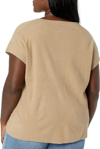 Vista 6 de The Drop Chaleco tipo suéter Zhen con cuello en V para mujer