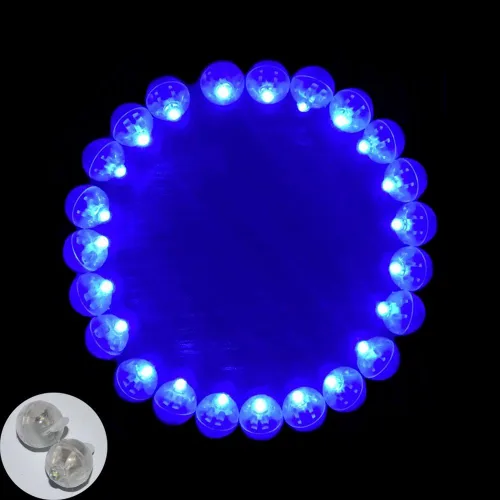 Vista 8 de Decoración de lámparas en bolas para fiestas de boda, luz de larga duración para linterna de papel, luz de flash LED multicolor, 100