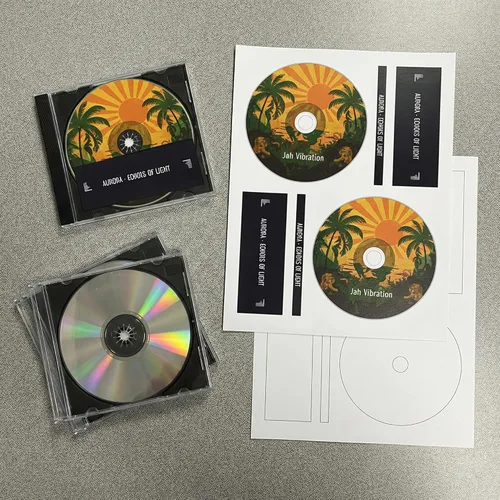 Vista 7 de Etiqueta de CD/DVD de cara completa Cantidad de 4000 discos, 4000 lomo 2000 hojas en total Blanco mate permanente Compatible con inyección