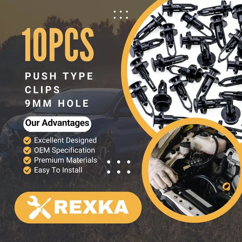 Vista 2 de Rexka 10 clips de retención de rejilla para parachoques de parachoques compatibles con Toyota Lexus 52161-16010 52161-02020