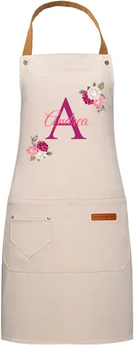 Vista 10 de DIY Custom Name & Initial Kitchen Apron for Men & Women