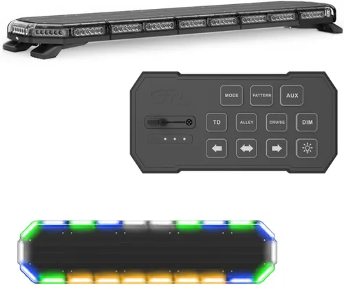 Vista 15 de SpeedTech Lights K-Force Elite 47 Barra de luz LED de tamaño completo – 132 LEDs, 396W Luz de advertencia de emergencia de montaje en techo