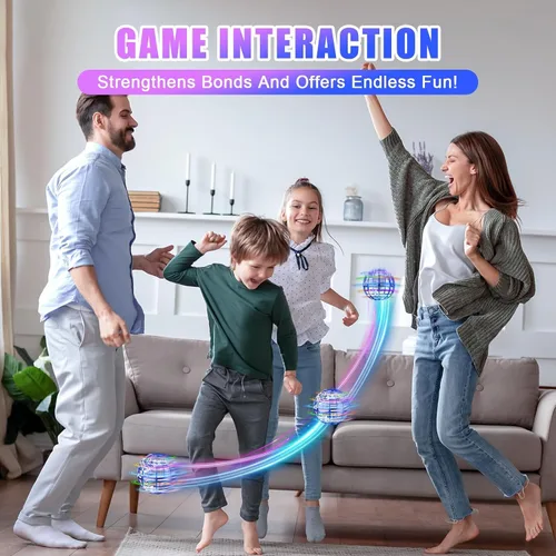 Vista 5 de RIEYON Bola de orbe voladora 2025 Actualización Hover Boomerang Ball 6 efectos de iluminación, juguetes geniales para niños, adolescentes y adultos